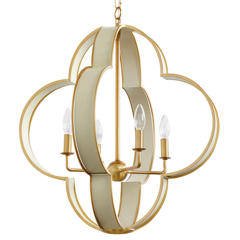 Люстра Odilger Quatrefoil Chandelier Золотой Кремовый Люстра Odilger Quatrefoil Chandelier Золотой Кремовый в Грозном | Loft Concept