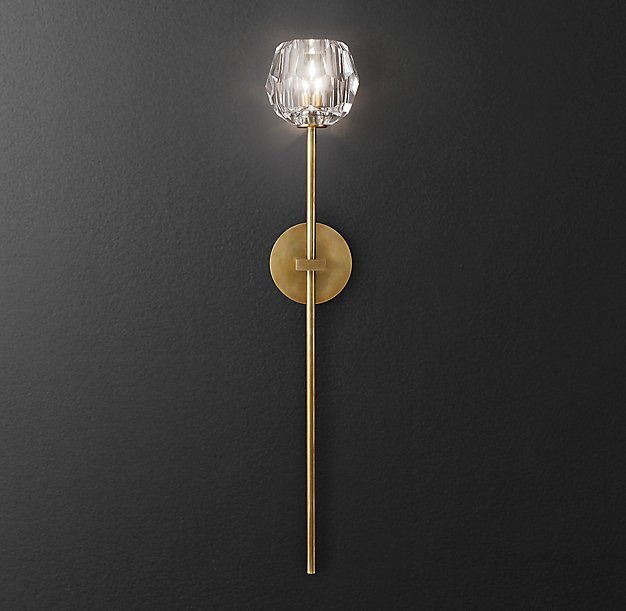 Бра RH Boule de Cristal Long Sconce Brass Латунь Бра RH Boule de Cristal Long Sconce Brass Латунь в Грозном | Loft Concept