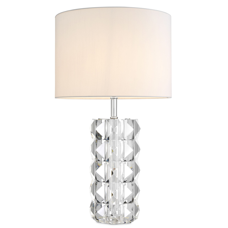 Настольная лампа Eichholtz Table Lamp Mistero Прозрачный Белый Никель Настольная лампа Eichholtz Table Lamp Mistero Прозрачный Белый Никель в Грозном | Loft Concept