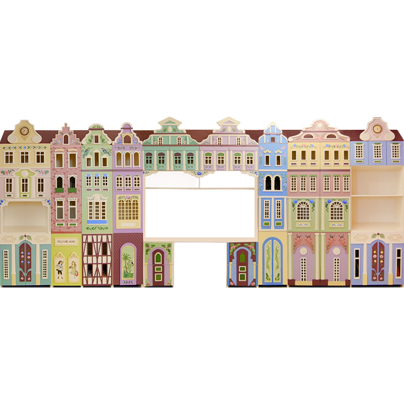 Шкаф Colorful Houses ручная роспись Мульти Шкаф Colorful Houses ручная роспись Мульти в Грозном | Loft Concept