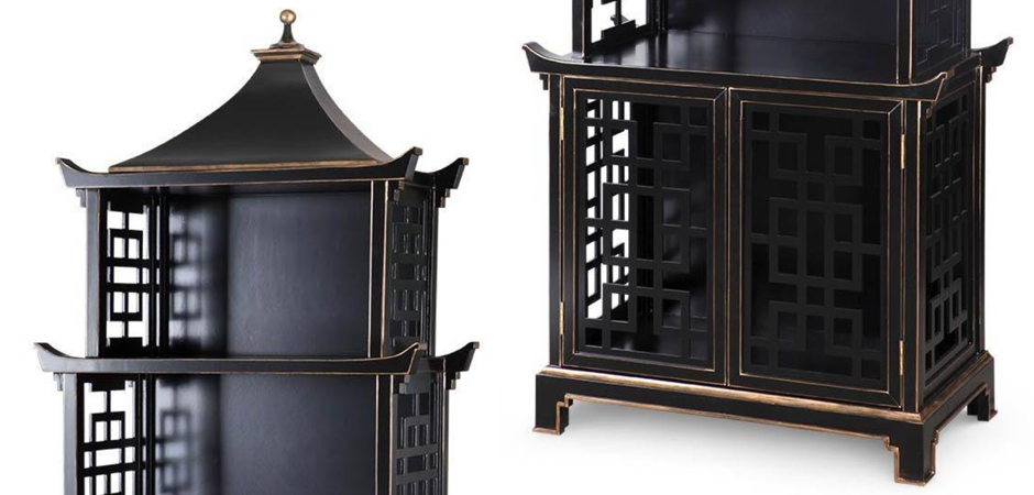 Стеллаж Черная Пагода Bungalow 5 Pagoda Black Wood Стеллаж Черная Пагода Bungalow 5 Pagoda Black Wood - Loft-Concept в Грозном