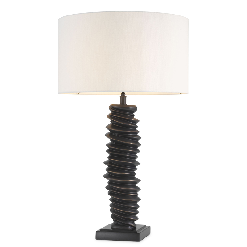 Настольная лампа Eichholtz Table Lamp Miro Темная бронза Черный Кремовый Настольная лампа Eichholtz Table Lamp Miro Темная бронза Черный Кремовый в Грозном | Loft Concept