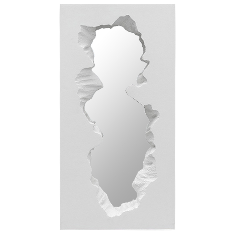 Зеркало Broken Stone Mirror Белый цвет Белый Зеркало Broken Stone Mirror Белый цвет Белый в Грозном | Loft Concept