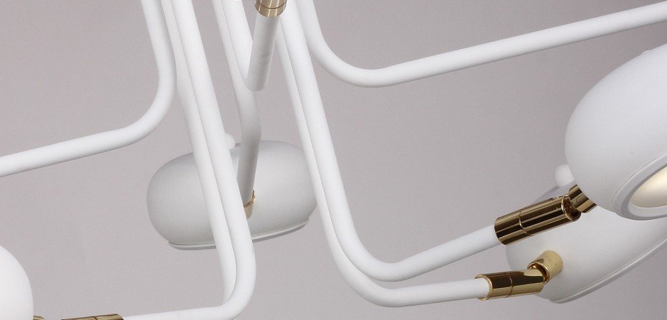 Люстра Curved Stix Chandelier 6 White - Loft-Concept в Грозном