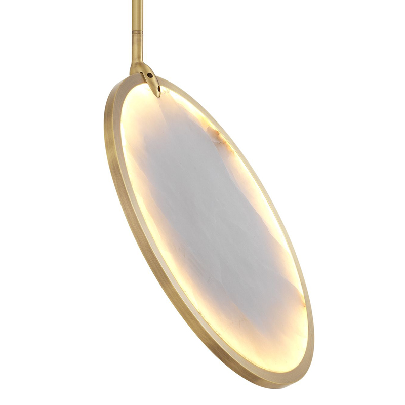 Светильник Eichholtz Chandelier Ocala Латунь Античная полированная Белый Светильник Eichholtz Chandelier Ocala Латунь Античная полированная Белый в Грозном | Loft Concept