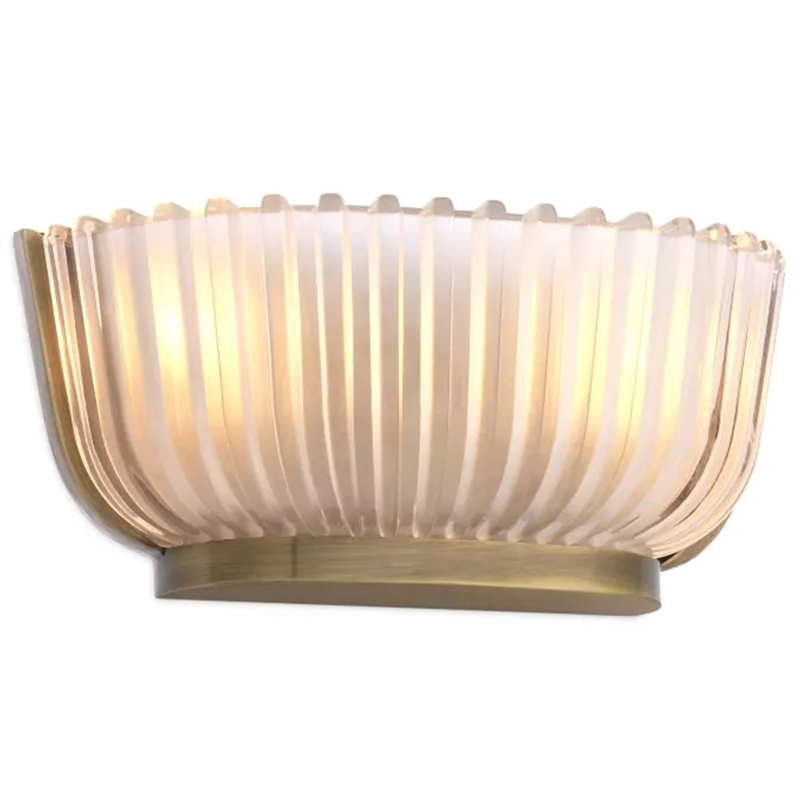 Бра Eichholtz Wall Lamp Artos Белое матовое стекло Латунь Бра Eichholtz Wall Lamp Artos Белое матовое стекло Латунь в Грозном | Loft Concept