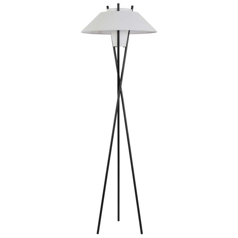 Торшер Chaney Floor Lamp Белый Черный Торшер Chaney Floor Lamp Белый Черный в Грозном | Loft Concept