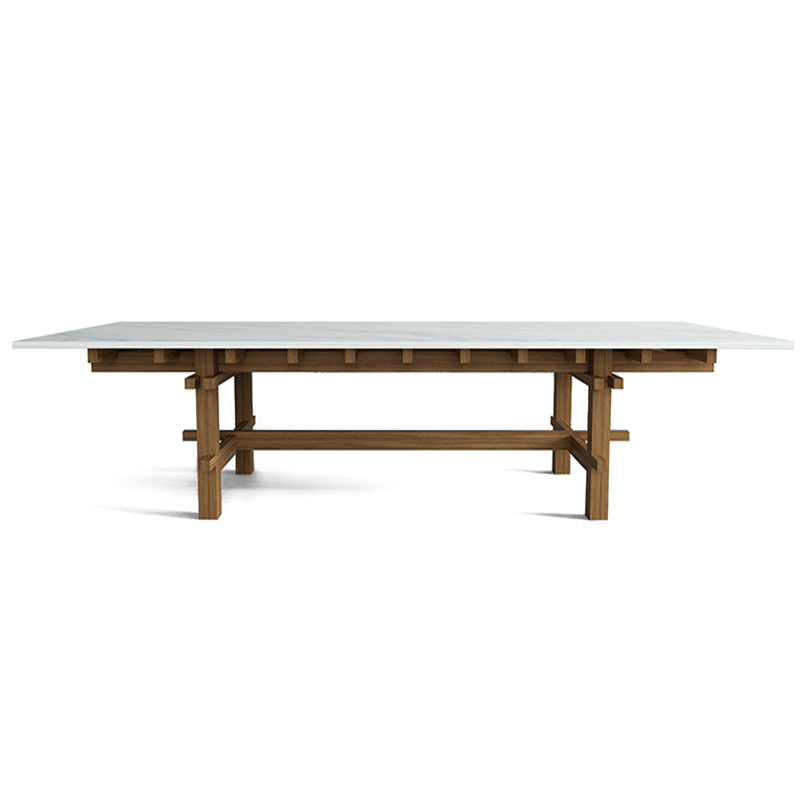 Журнальный стол из дерева с каменной столешницей Minka Table Древесина Белый Журнальный стол из дерева с каменной столешницей Minka Table Древесина Белый в Грозном | Loft Concept