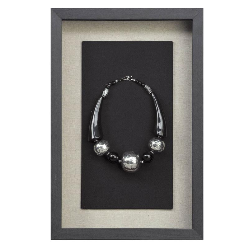 Панно Necklace Wall Accessory II Черный Серебряный Панно Necklace Wall Accessory II Черный Серебряный в Грозном | Loft Concept