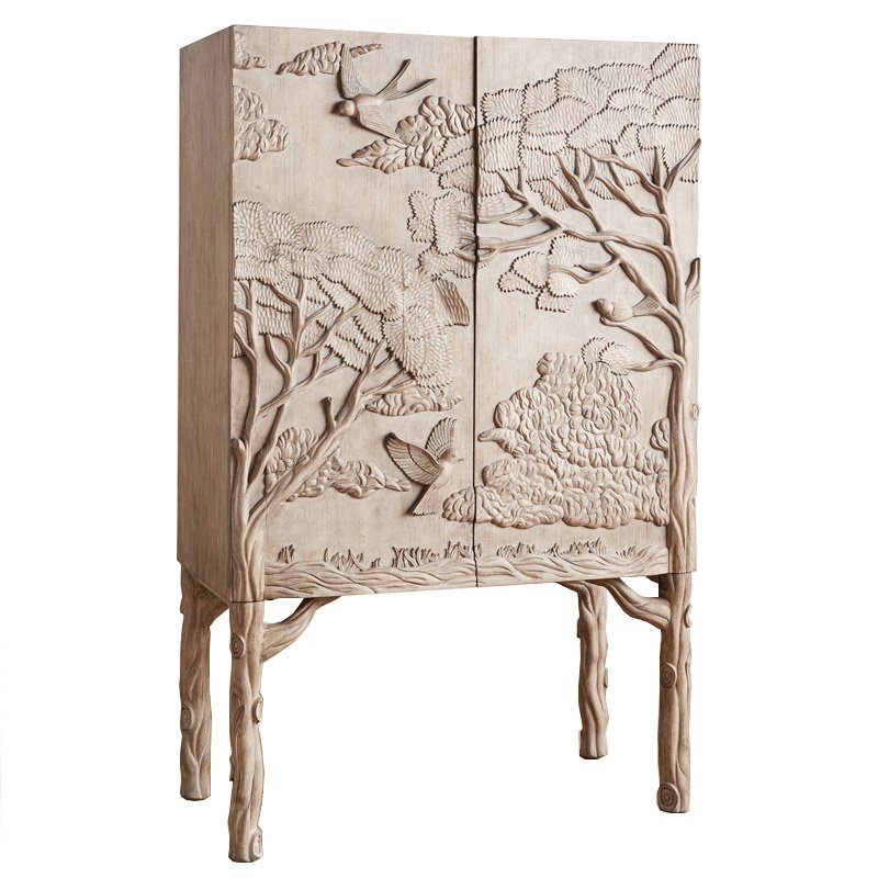 Шкаф Land & Sky Bar Cabinet Бежево-серый Шкаф Land & Sky Bar Cabinet Бежево-серый в Грозном | Loft Concept