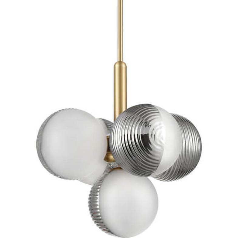 Люстра Ademar Chandelier 5 plafond Золотой Белый Серый Люстра Ademar Chandelier 5 plafond Золотой Белый Серый в Грозном | Loft Concept