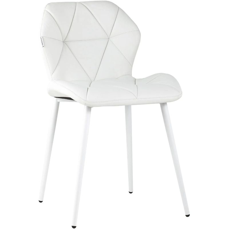 Стул Jeroen II Chair Экокожа Белый цвет Белый Стул Jeroen II Chair Экокожа Белый цвет Белый в Грозном | Loft Concept