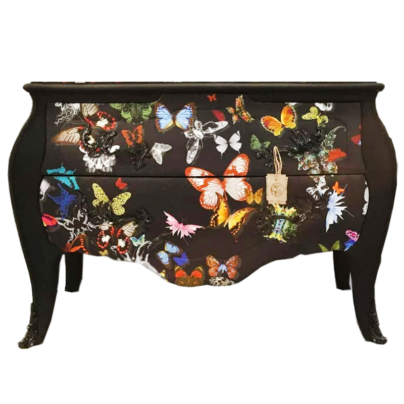 Комод Бабочки Chest of Drawers Night Butterflies Черный Мульти в Грозном | Loft Concept 