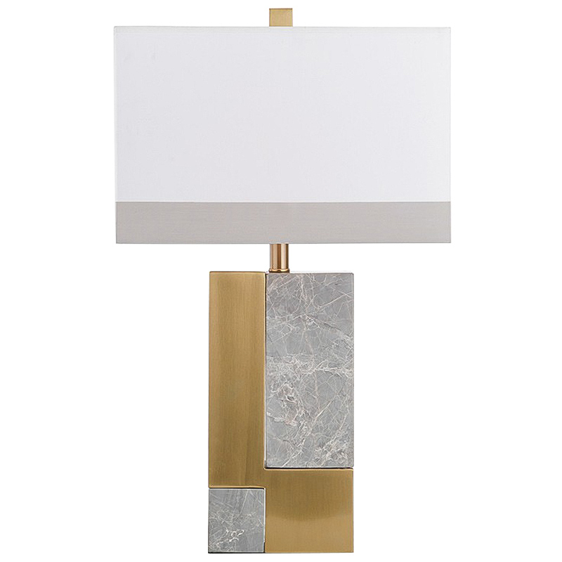 Настольная лампа Tristand Table Lamp Белый Серый Латунь Настольная лампа Tristand Table Lamp Белый Серый Латунь в Грозном | Loft Concept