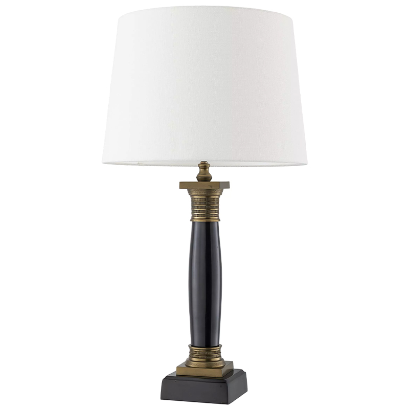 Настольная лампа Eichholtz Table Lamp Napoleon Латунь Черный Белый Настольная лампа Eichholtz Table Lamp Napoleon Латунь Черный Белый в Грозном | Loft Concept