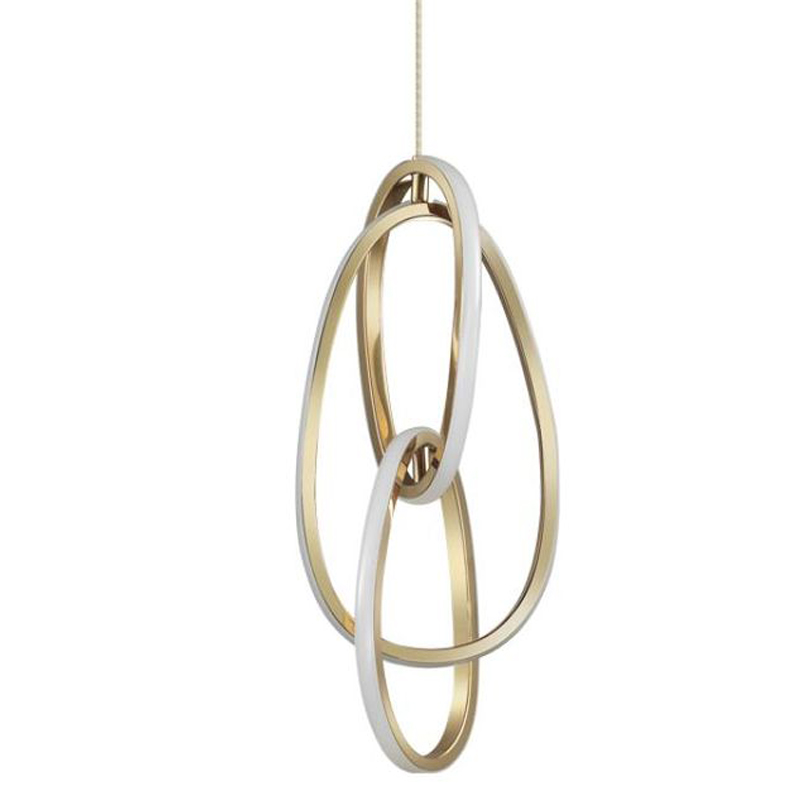 Подвесной светильник 3 Chain Link Gold 42 Глянцевое золото Подвесной светильник 3 Chain Link Gold 42 Глянцевое золото в Грозном | Loft Concept