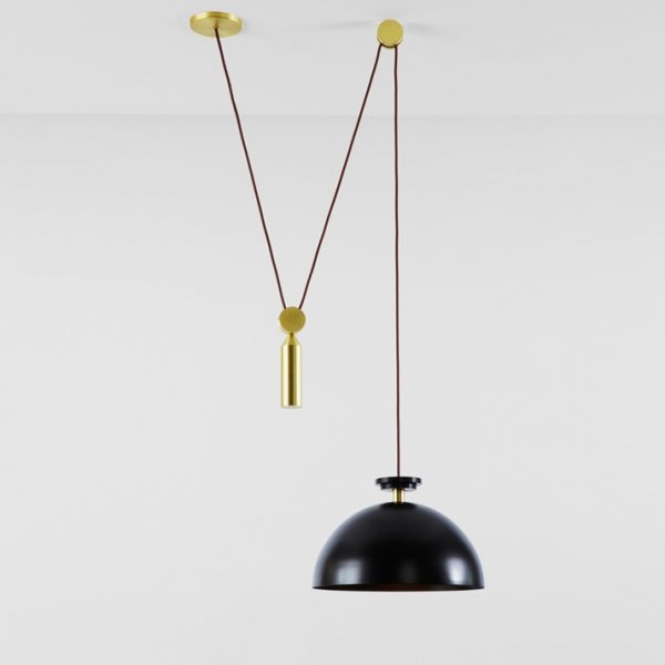 Подвесной светильник Shape up Pendant Hemisphere Black Латунь Черный Подвесной светильник Shape up Pendant Hemisphere Black Латунь Черный в Грозном | Loft Concept