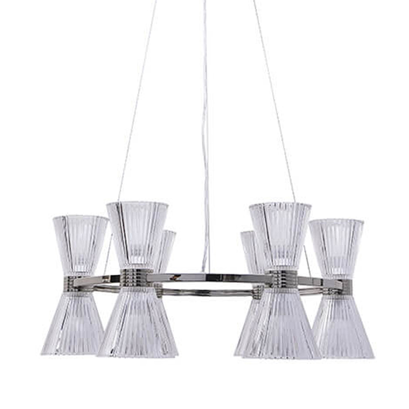 Люстра Glass Horn Light matt nickel 65 Прозрачное Стекло Никель Сатин Люстра Glass Horn Light matt nickel 65 Прозрачное Стекло Никель Сатин в Грозном | Loft Concept