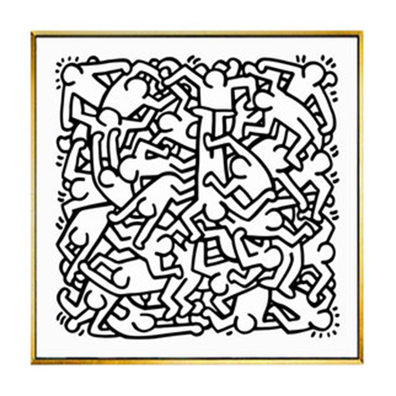 Постер Keith Haring 27 Черно-белый Постер Keith Haring 27 Черно-белый в Грозном | Loft Concept
