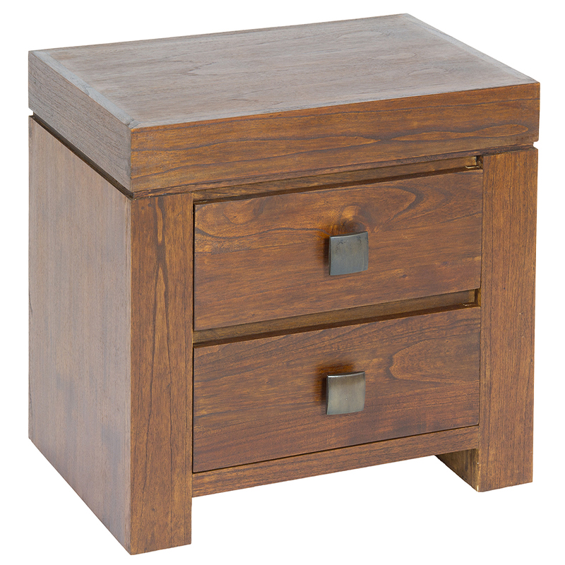 Тумба деревянная с 2-мя ящиками Lloyd Nightstand Коричневый Тумба деревянная с 2-мя ящиками Lloyd Nightstand Коричневый в Грозном | Loft Concept