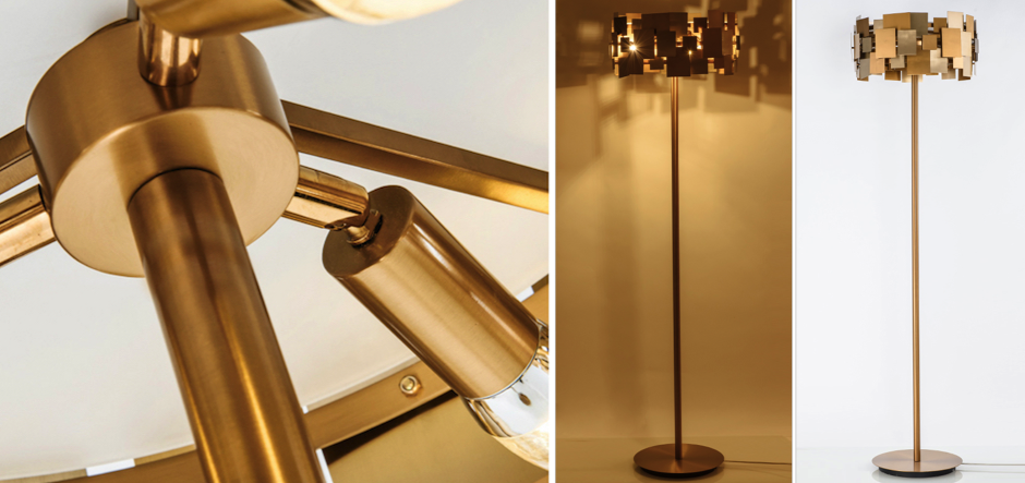 Торшер Gold Plate Floor Lamp - фото №1