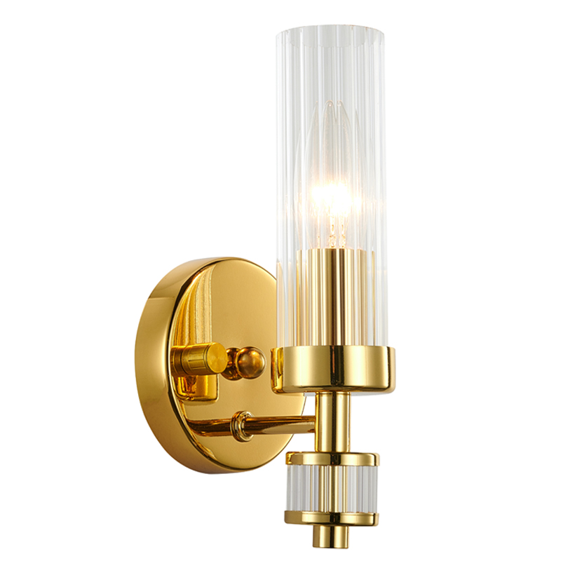 Бра Jeanette Gold Sconce Глянцевое золото Прозрачный Бра Jeanette Gold Sconce Глянцевое золото Прозрачный в Грозном | Loft Concept