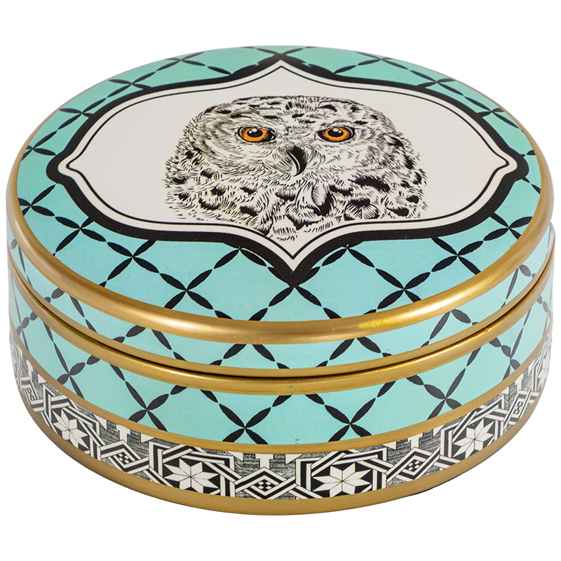 Шкатулка Owl Collection Turquoise Box Черно-белый Бирюзовый Золотой Шкатулка Owl Collection Turquoise Box Черно-белый Бирюзовый Золотой в Грозном | Loft Concept
