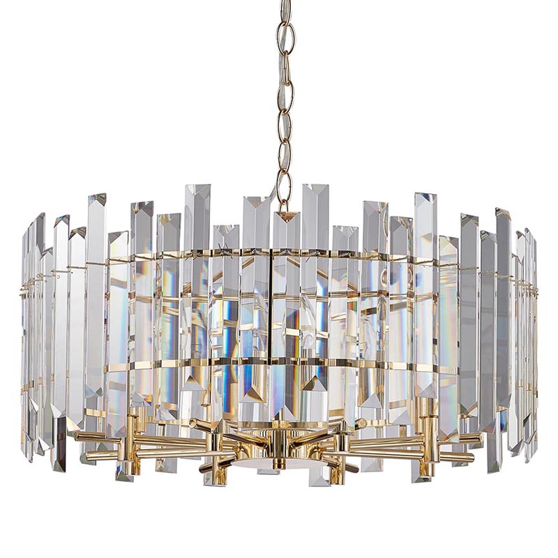 Люстра Langley Chandelier gold 60 Золотой Прозрачный Люстра Langley Chandelier gold 60 Золотой Прозрачный в Грозном | Loft Concept