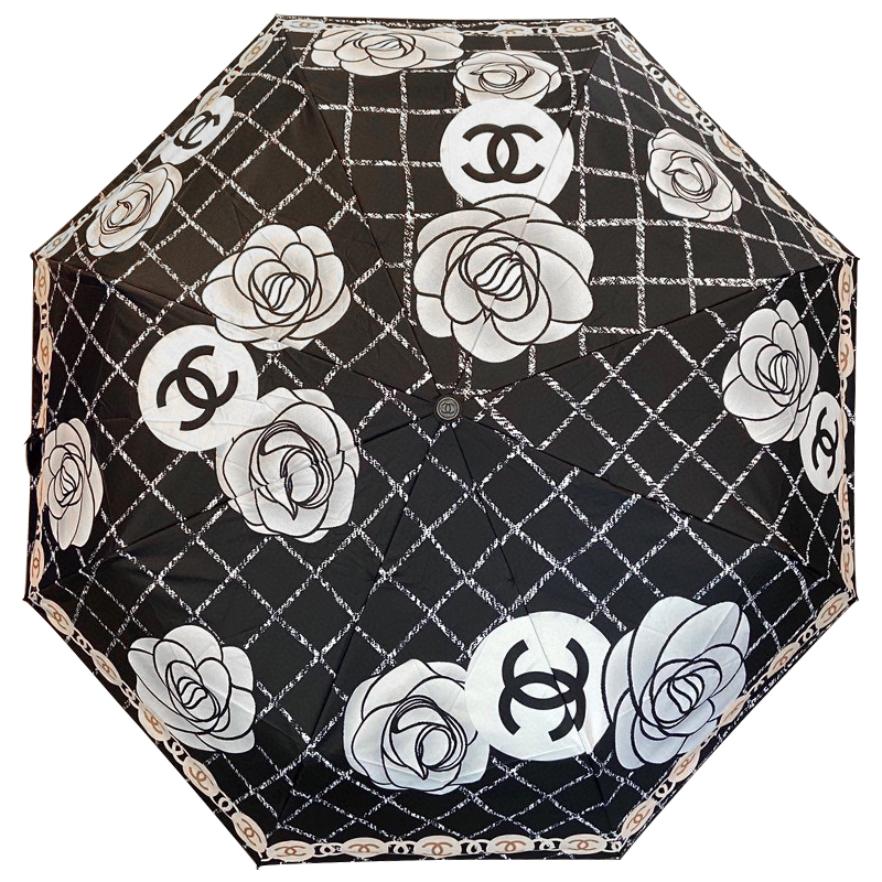 Зонт раскладной CHANEL дизайн 004 Черный цвет Черно-белый Зонт раскладной CHANEL дизайн 004 Черный цвет Черно-белый в Грозном | Loft Concept