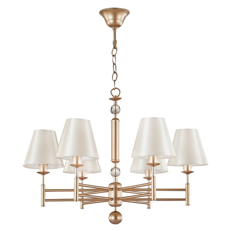 Люстра Sharma Chandelier 6 Золотой Бежевый Люстра Sharma Chandelier 6 Золотой Бежевый в Грозном | Loft Concept