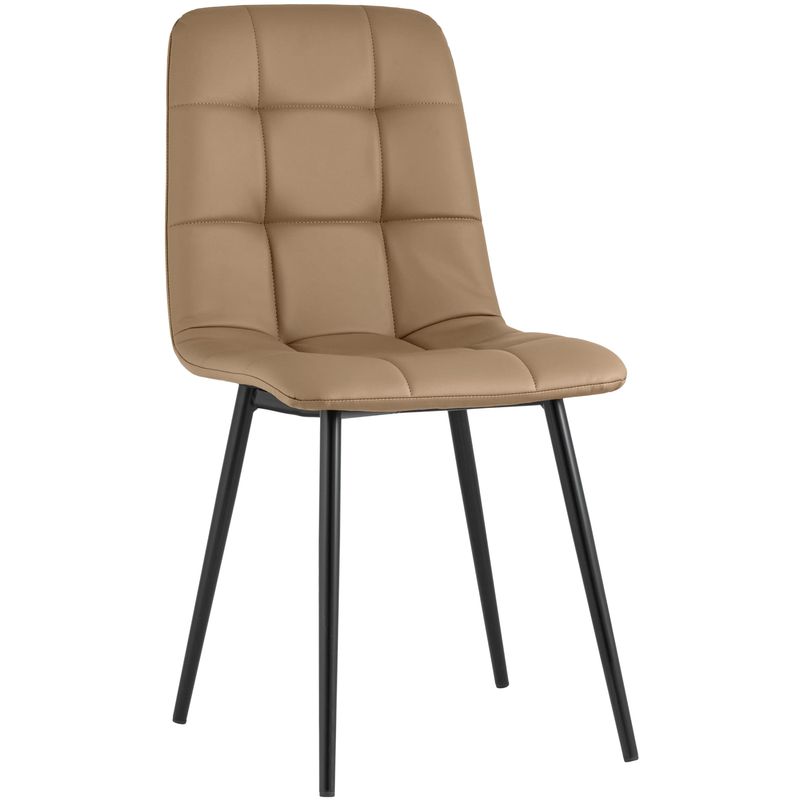 Стул NANCY S Chair Экокожа Цвет Капучино Бежевый Черный Стул NANCY S Chair Экокожа Цвет Капучино Бежевый Черный в Грозном | Loft Concept