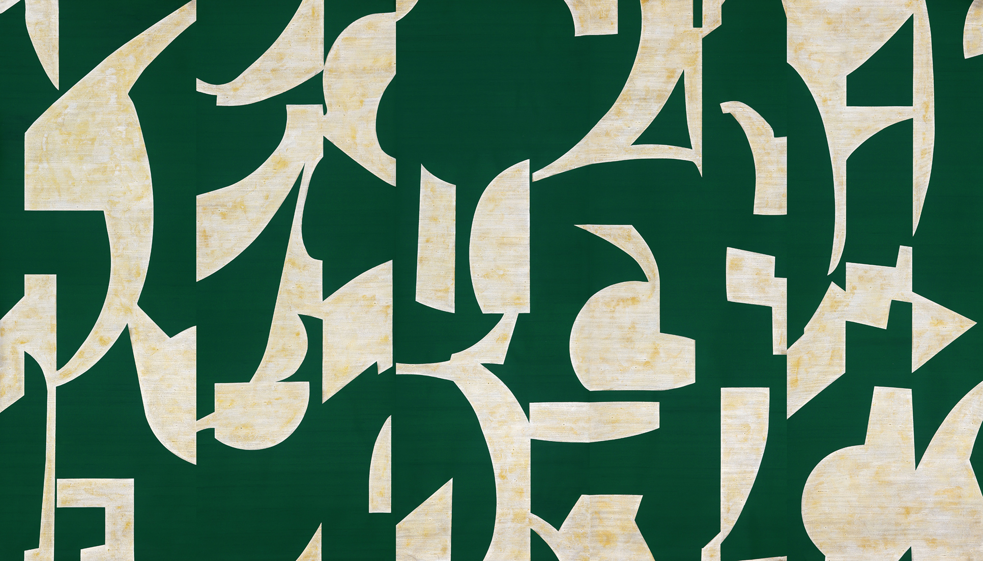 Обои ручная роспись в стиле Арт-деко Symphony Original colourway on Jade silk dupion Обои ручная роспись в стиле Арт-деко Symphony Original colourway on Jade silk dupion - постер Loft-Concept в Грозном