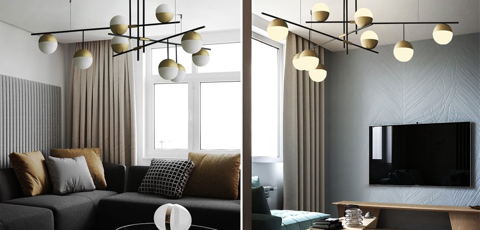 Люстра Balls white & brass 9 Люстра Balls white & brass 9 - Loft-Concept в Грозном