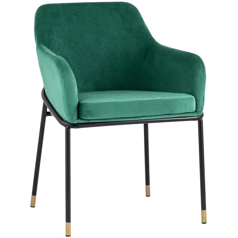 Стул Sandra Chair Зеленый Велюр Зеленый Черный Стул Sandra Chair Зеленый Велюр Зеленый Черный в Грозном | Loft Concept