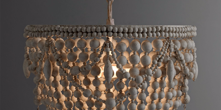 Люстра RH Anselme White Wood Weathered Chandelier Люстра RH Anselme White Wood Weathered Chandelier - Loft-Concept в Грозном