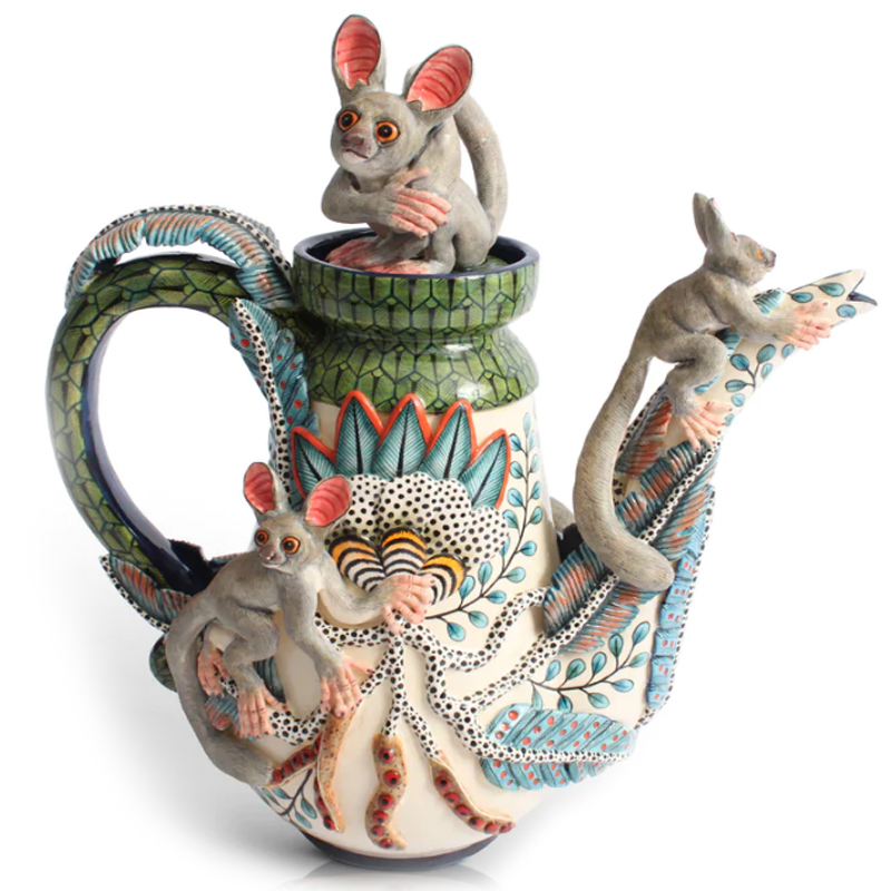 Чайник Лимуры Bush Baby Coffee Pot Голубой Зеленый Чайник Лимуры Bush Baby Coffee Pot Голубой Зеленый в Грозном | Loft Concept