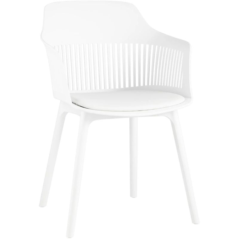 Стул Crocus Chair Белый цвет Подушка эко-кожа Белый Стул Crocus Chair Белый цвет Подушка эко-кожа Белый в Грозном | Loft Concept