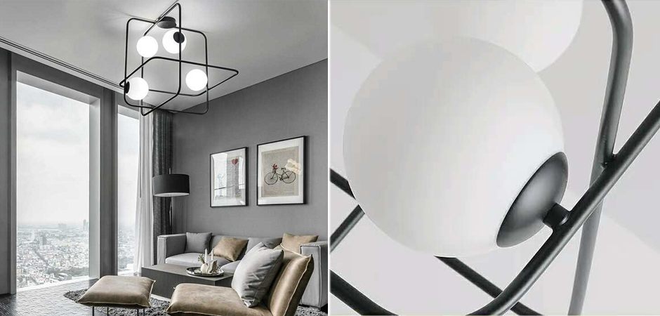 Люстра Broken Squares Balls Black Люстра Broken Squares Balls Black - Loft-Concept в Грозном