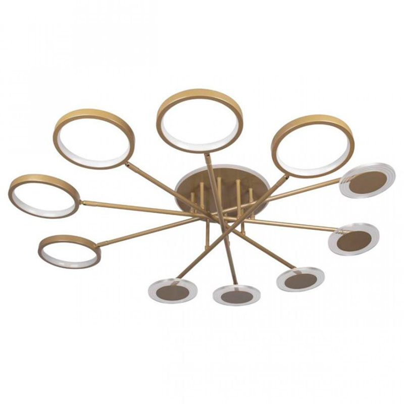 Люстра светодиодная BENDIK LIGHTING Gold 10 плафонов Золотой Прозрачный Люстра светодиодная BENDIK LIGHTING Gold 10 плафонов Золотой Прозрачный в Грозном | Loft Concept