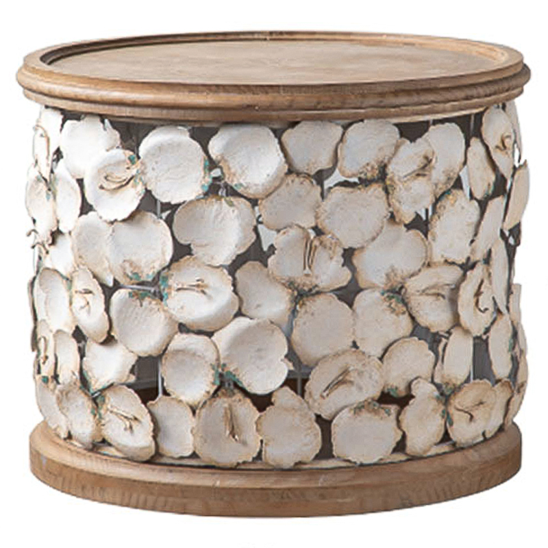 Кофейный стол Metal Petals Coffee Table 66 Бежевый Древесина в Грозном | Loft Concept 