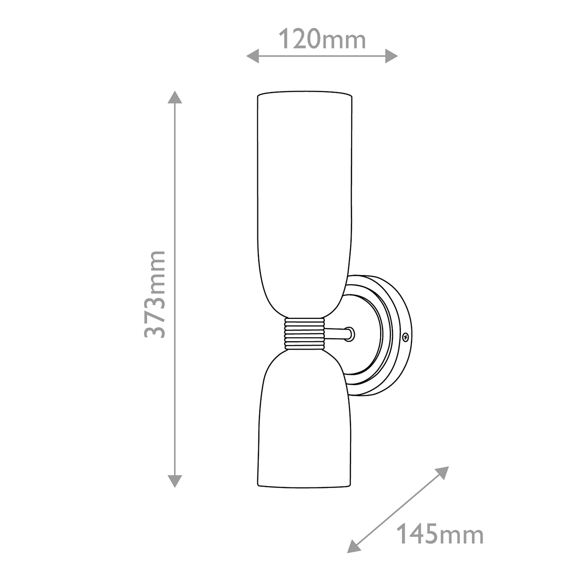 Бра для ванных комнат вертикальное с двумя матовыми белыми стеклянными плафонами Hinkley в Грозном