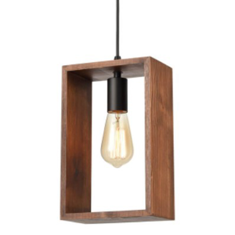 Подвесной светильник Bismark Wooden Коричневый Черный Подвесной светильник Bismark Wooden Коричневый Черный в Грозном | Loft Concept