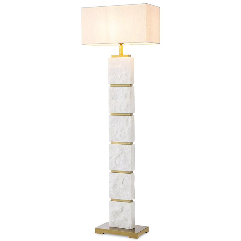 Торшер Eichholtz Floor Lamp Newton Marble Белый Мрамор Bianco Кремовый Латунь Торшер Eichholtz Floor Lamp Newton Marble Белый Мрамор Bianco Кремовый Латунь в Грозном | Loft Concept