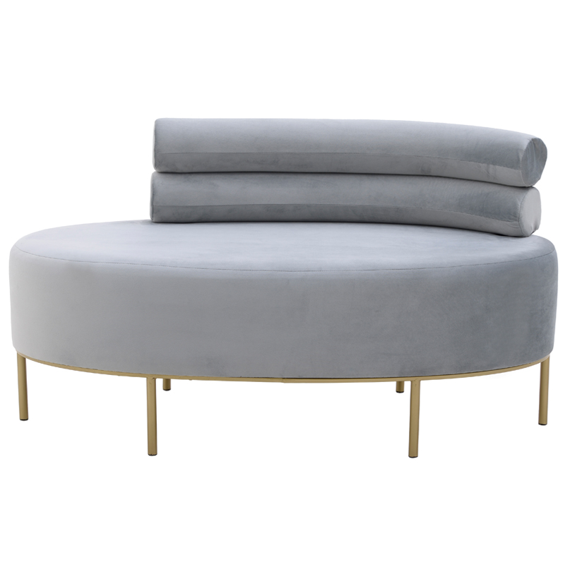 Кушетка Fening Lounge Gray Светло-серый Золотой Кушетка Fening Lounge Gray Светло-серый Золотой в Грозном | Loft Concept