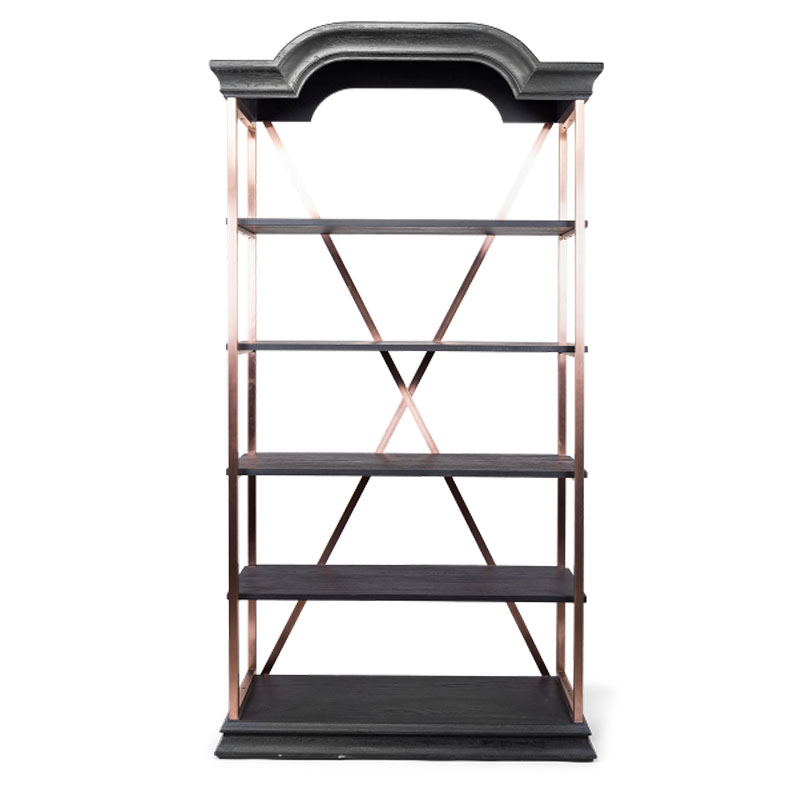 Стеллаж Everild Rack Бронза Черный Стеллаж Everild Rack Бронза Черный в Грозном | Loft Concept