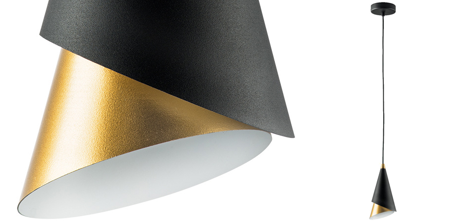 Подвесной светильник Lucio Black and Gold One Подвесной светильник Lucio Black and Gold One - Loft-Concept в Грозном