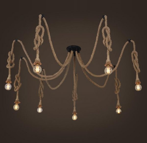 Подвесной светильник Rope Octopus Подвесной светильник Rope Octopus в Грозном | Loft Concept