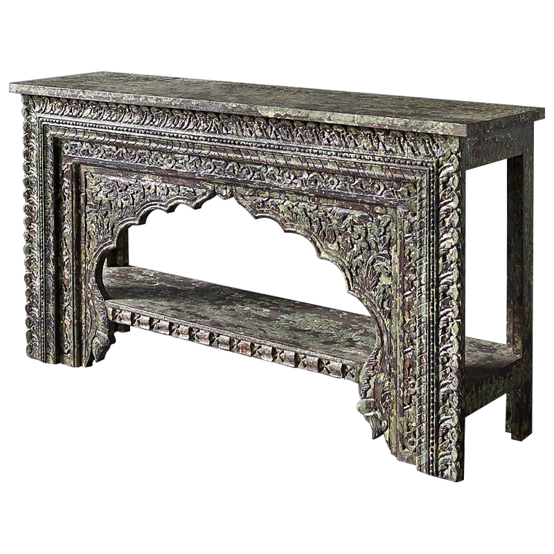 Консоль Manju Console Античный зеленый Консоль Manju Console Античный зеленый в Грозном | Loft Concept