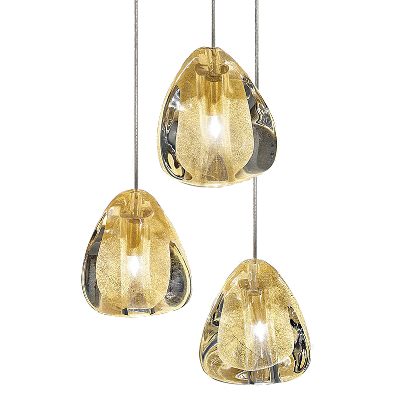 Подвесной светильник Mizu 1 Suspension Lamp Gold Прозрачный Хром Подвесной светильник Mizu 1 Suspension Lamp Gold Прозрачный Хром в Грозном | Loft Concept