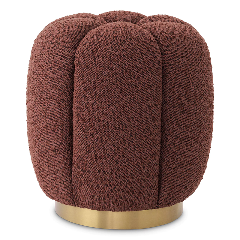Пуф Eichholtz Stool Orchanic Boucle Rouge Бургундский красный Латунь Пуф Eichholtz Stool Orchanic Boucle Rouge Бургундский красный Латунь в Грозном | Loft Concept